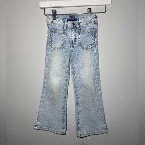 Gap Toddler Girl Casual Cute Lightwash High Waist Denim 70s Flare Pants 5T